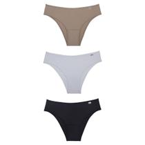 Kit com 3 Calcinhas DelRio Biquíni em Microfibra