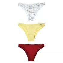 Kit com 3 Calcinhas DelRio Tanga em Microfibra Festa Sortido Kit com 3 Calcinhas DelRio Tanga em Microfibra Festa Sortido