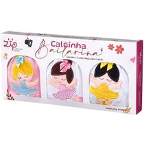 Kit com 3 Calcinhas Infantil Bailarina II ZIP Kit com 3 Calcinhas Infantil Bailarina II ZIP