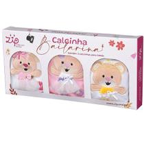 Kit com 3 Calcinhas Infantil Bailarina ZIP Kit com 3 Calcinhas Infantil Bailarina ZIP