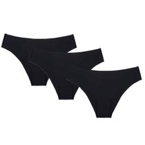 Kit Com 3 Calcinhas Selene Corte Laser Para Não Marcar Modelo Sem Costura Com Cós Largo Kit Com 3 Calcinhas Selene Corte Laser Para Não Marcar Modelo Sem Costura Com Cós Largo