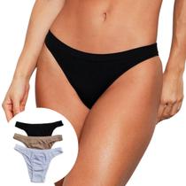 Kit Com 3 Calcinhas Tanga Sortidas Trifil