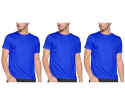 Kit com 3 Camisas Camisetas Blusas Baby Looks T-shirts Masculina Feminina Slim Básica 100% Algodão