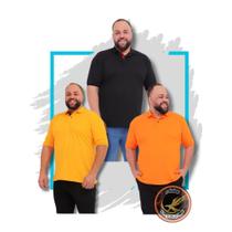 kit com 3 camisas gola polo piquet plus size com bordado robles G1/G2/G3 polo clásica