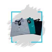 kit com 3 camisas gola polo piquet robles masculina P M G GG