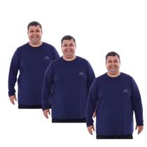 Kit Com 3 Camisas Proteção Solar UV50 Plus Size Segunda Pele