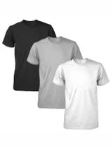 Kit Com 3 Camisetas Manga Curta Lisa Poliéster - Colors