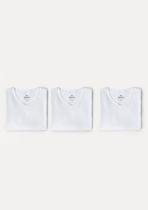 Kit Com 3 Camisetas Masculinas Básicas Slim Gola V