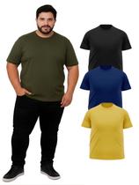Kit Com 3 Camisetas Plus Size 100% Poliéster Premium Colors Cor:ColoridoTamanho:G1
