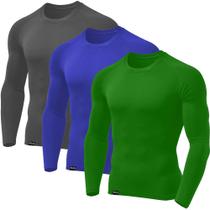 Kit com 3 Camisetas Térmicas UV Proteção Solar Masculina