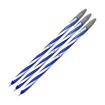 Kit com 3 Canetas Gel Spiro 0.7mm Azul CiS Vibrante Colorida Escrever Redonda Escolar Ponta Fina