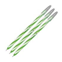 Kit com 3 Canetas Gel Spiro Ponta 0.7mm Verde CiS Vibrante Escolar Cor Aluno Desenho Anotações