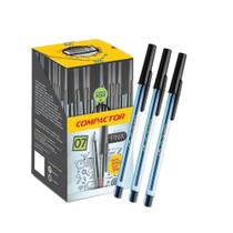 Kit com 3 Canetas Preto Esferográficas Compactor Ponta Fina Kit com 3 Canetas Preto Esferográficas Compactor Ponta Fina