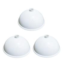 Kit com 3 Canoplas Superiores Brancas para Ventilador de Teto Venti-Delta e Ventisol