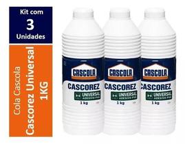 Kit com 3 - Cascola Cascorez Universal 1kg