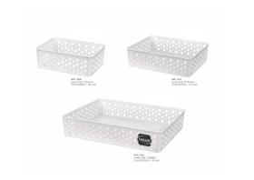 Kit com 3 Cestos Organizadores Branco Kit com 3 Cestos Organizadores Branco