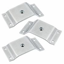 Kit com 3 Chapinhas Chapa Inclinada 10o Fixação Pés Palito Cromado