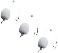 kit com 3 Chicotes Completo Boia Pao Jr Pesca 391 Anzol Linha Girador