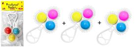 Kit com 3 Chocalho Plástico com Bolinhas Coloridas