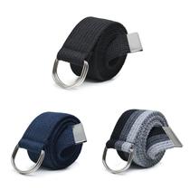 Kit com 3 Cinto Largo Lona Masculino Sport Fivela Argola