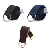 Kit com 3 Cinto Largo Lona Masculino Sport Fivela Argola