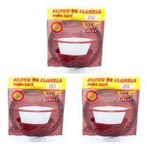 Kit Com 3 Coador Filtro De Flanela Para Café Coa Fácil 103