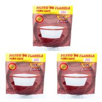 Kit Com 3 Coador Filtro de Flanela Para Café Coa Fácil 103