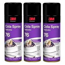 Kit com 3 Cola Adesivo SPRAY Tapeceiro 76 3M Kit com 3 Cola Adesivo SPRAY Tapeceiro 76 3M