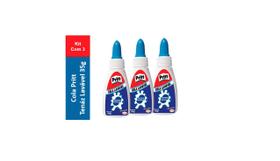Kit com 3 - Cola Líquida Branca Tenaz Lavável 35g Kit com 3 - Cola Líquida Branca Tenaz Lavável 35g