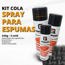 Kit com 3 Cola Spray - Forte Fixação de Placa Acústica