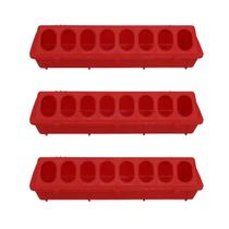 Kit com 3 Comedouros de Plástico para Aves 16 repartições - 700g Kit com 3 Comedouros de Plástico para Aves 16 repartições - 700g