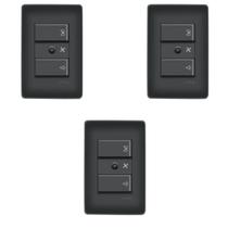 Kit com 3 Controlador ou Variador de Velocidade para Ventilador Bivolt Habitat Black - Fame