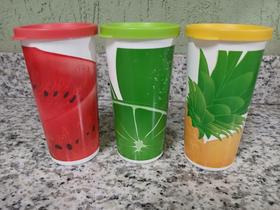 Kit Com 3 Copos Frutas 260ml Tupperware