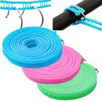 Kit com 3 Cordas De Varal Dupla Corda Antiderrapante em Nylon 5 metros Cordinha Fácil de Instalar Kit com 3 Cordas De Varal Dupla Corda Antiderrapante em Nylon 5 metros Cordinha Fácil de Instalar