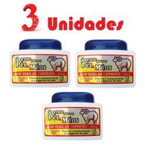 Kit com 3 Creme Para Pés E Mãos Sebo De Carneiro Sanjully