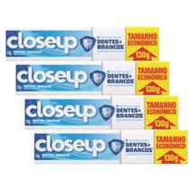 Kit com 3 - cremes dentais closeup menta refrescante dentes + brancos 130g cada