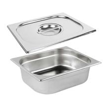 Kit Com 3 Cubas Gn Inox Gastronômica 1 Por 3 X 150 Com Tampa