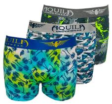 Kit Com 3 Cueca Boxer Microfibra Estampada Aquila Sortido