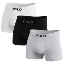 Kit com 3 Cuecas Box Polo Star Microfibra Sortida Masculina