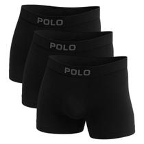 Kit com 3 Cuecas Box Polo Star Preta Masculina