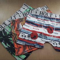Kit com 3 Cuecas Boxer Adulto Estampadas Kit com 3 Cuecas Boxer Adulto Estampadas