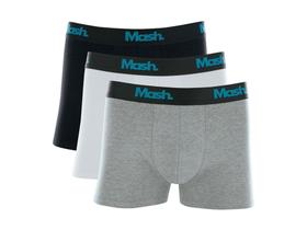 Kit Com 3 Cuecas Boxer Algodão Elastano Mash 110.16