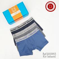 Kit Com 3 Cuecas boxer infantil