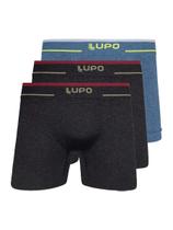 Kit com 3 Cuecas Boxer Lupo 17800-001 Plus Size Colorido Kit com 3 Cuecas Boxer Lupo 17800-001 Plus Size Colorido