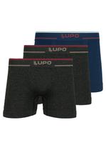 Kit com 3 Cuecas Boxer Lupo 733-004 Colorido