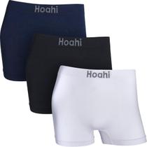 Kit com 3 Cuecas Boxer Masculina Poliamida Sem Costura Hoahi