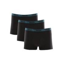 Kit com 3 Cuecas Boxer Mash 111.42 Cotton - Pretas Kit com 3 Cuecas Boxer Mash 111.42 Cotton - Pretas