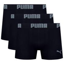 Kit com 3 Cuecas Boxer Sem Costura Microfibra Puma