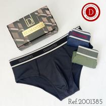 Kit com 3 Cuecas ( clássico) SLIP - Diamantes Lingerie
