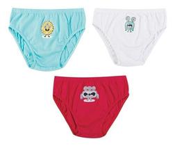 Kit Com 3 Cuecas Infantil Slip Algodão Elástico Nº 2 Ao 10
